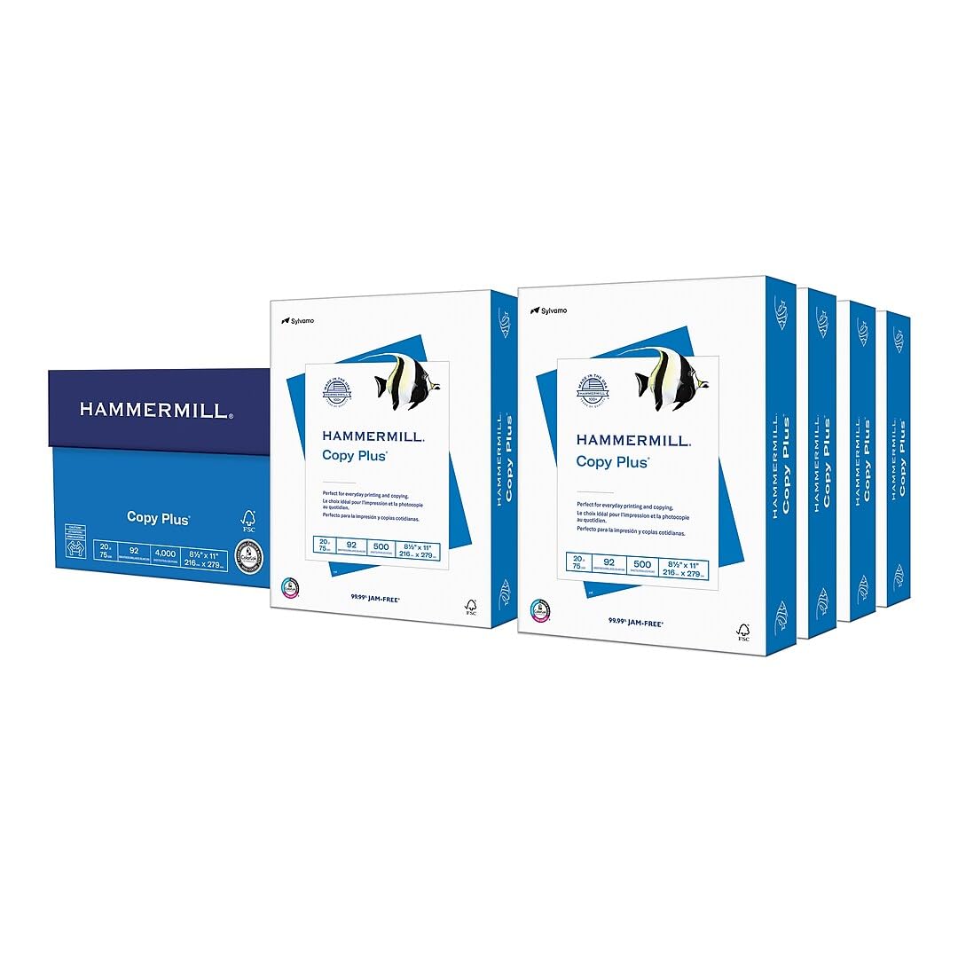 Hammermill Print Copy Paper 105190, 8 Ream, 4000 Count