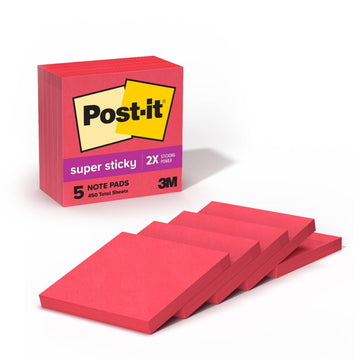 Post-it Self Stick Note 654-5SSRR, 2" x 3", 5 Count