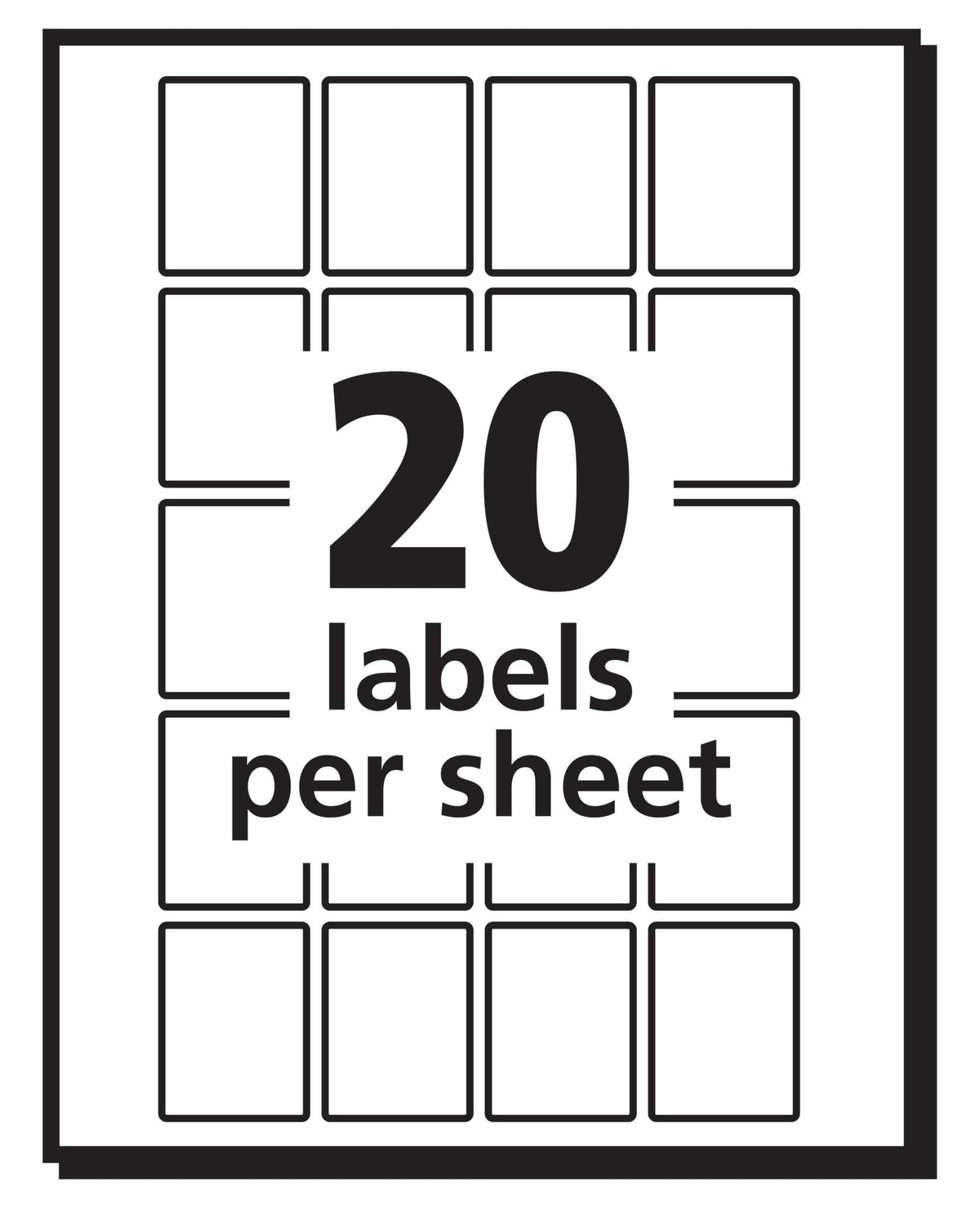 Avery Label 5428, 0.75 x 1 in, 1000 Count – view 4