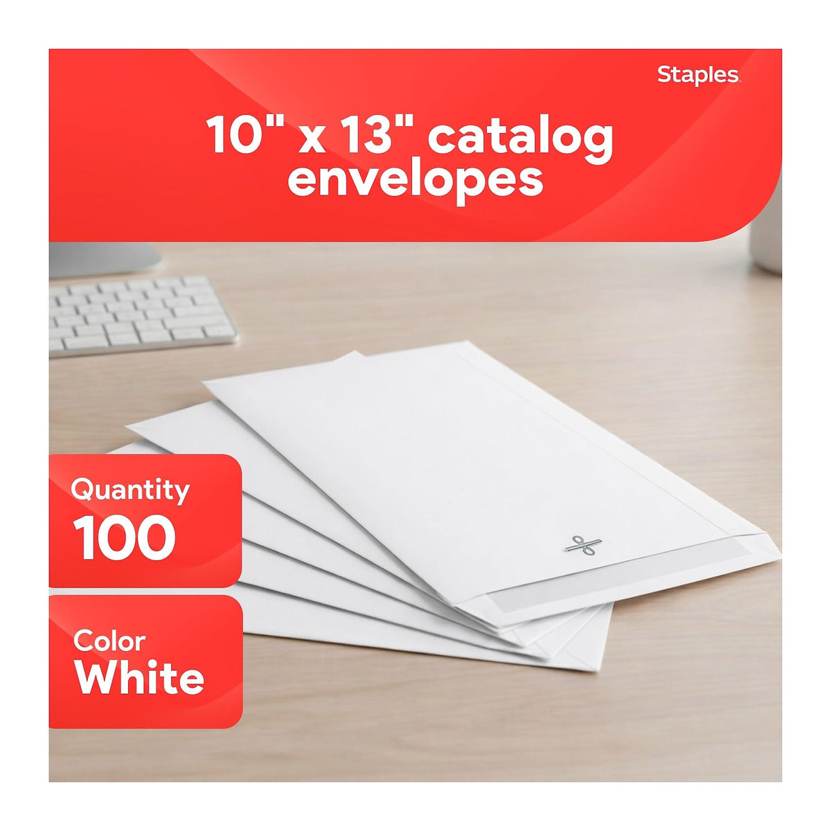 Staples Envelope 570231/14214, 10'' x 13'', 100 Count – view 2