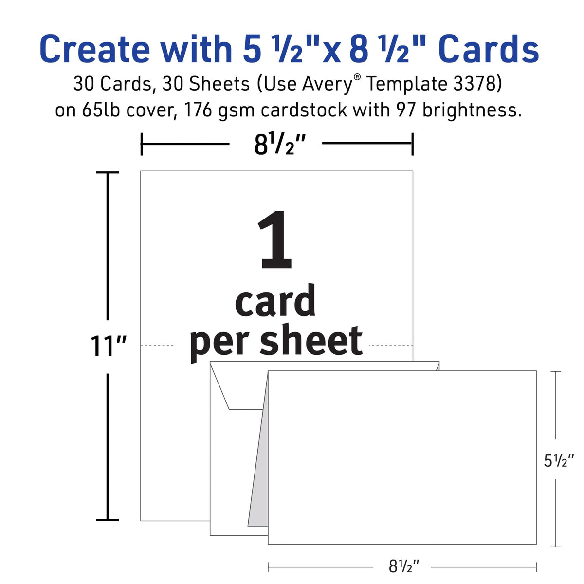 Avery Greeting Card 3378, 5.5" x 8.5" – view 5