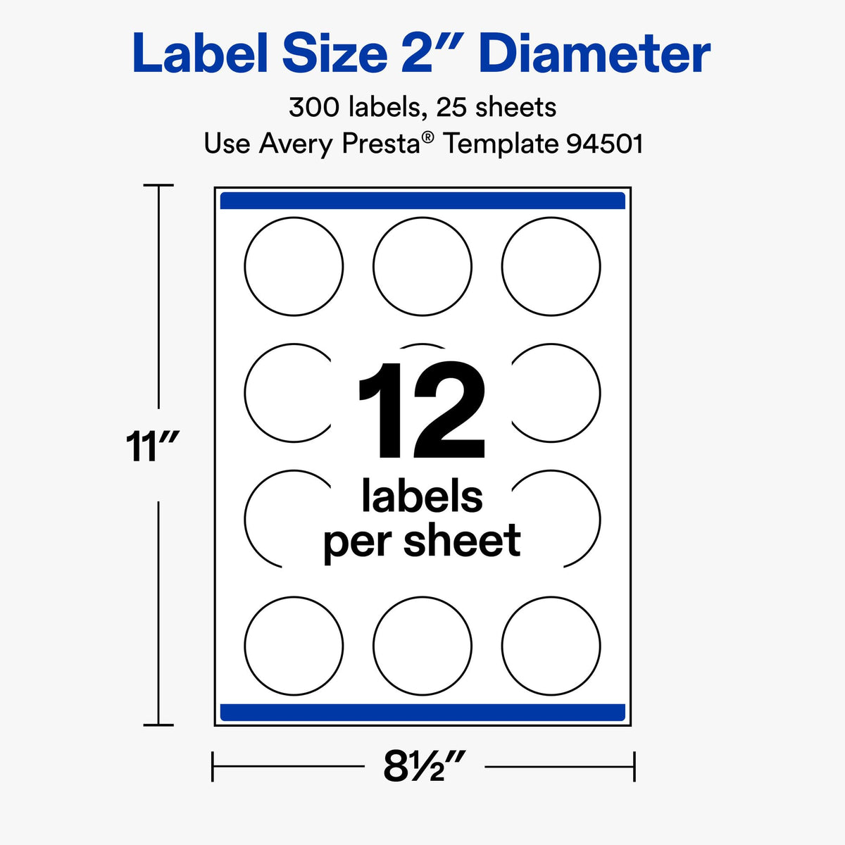Avery Label 94501-WMP25, 2 Inch Diameter (300 Labels) – view 4