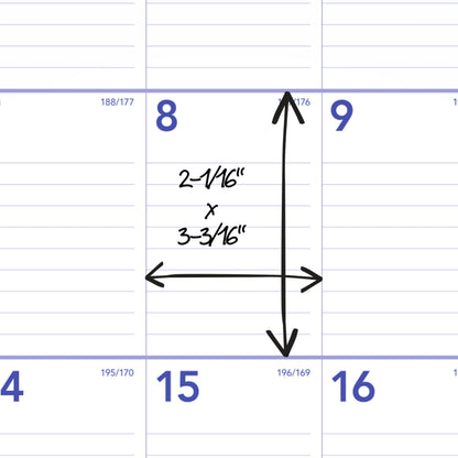 AT-A-GLANCE Calendar AY328, 15.5"W x 22-3/4"H – view 5