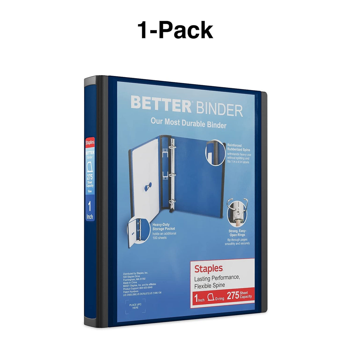 Staples Storage Binder 13399, 1-Inch – view 6