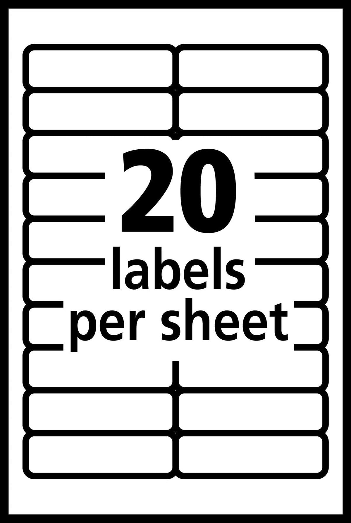 Avery Label 5422, 1/2" x 1 3/4", 840 Count – view 3