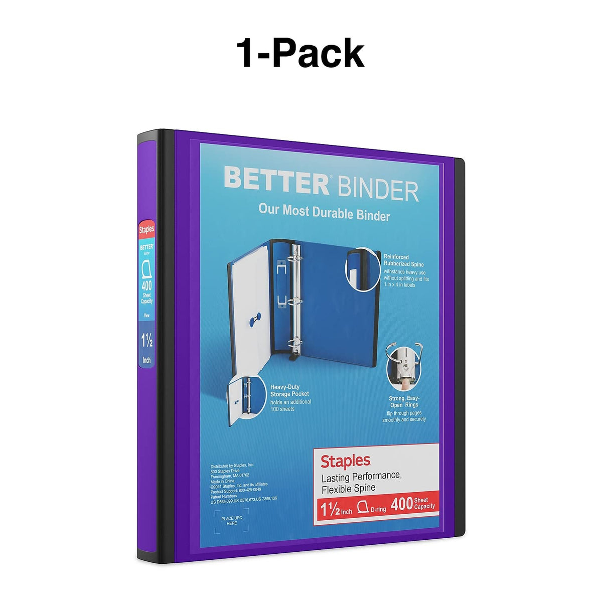 Staples Storage Binder 19061/55863, 1.5-Inch – view 7