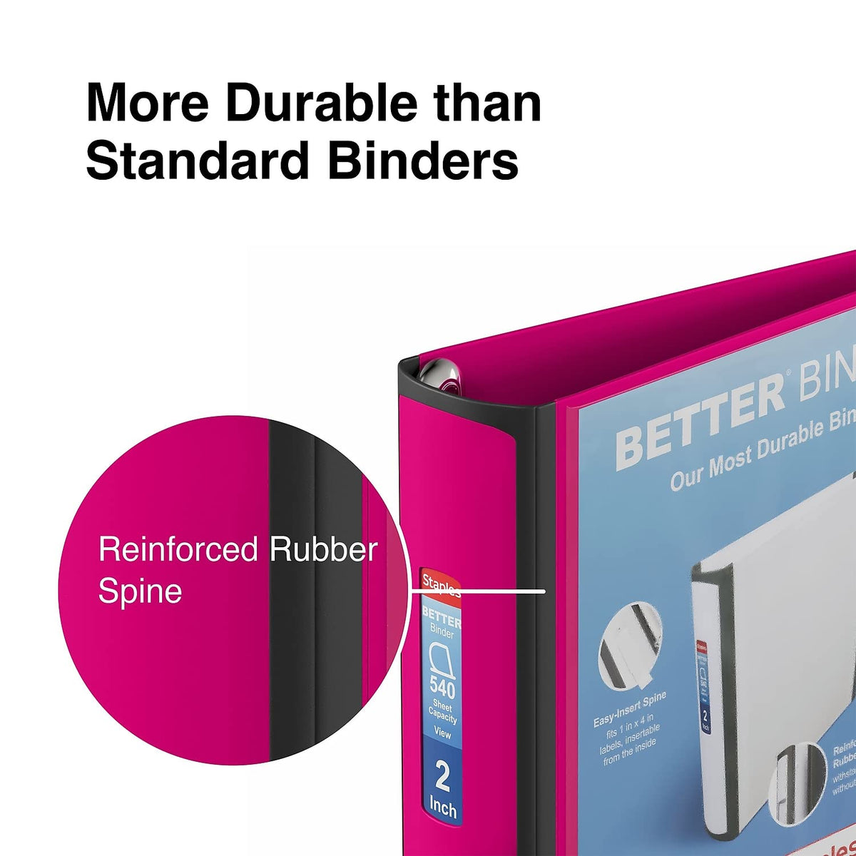 Staples Storage Binder 13570/55876, 2-Inch – view 5