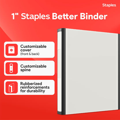 Staples Storage Binder 13403/22710, 1-Inch – view 2