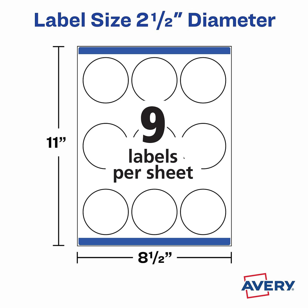 Avery Label 22562, 2.5", 225 Count – view 6
