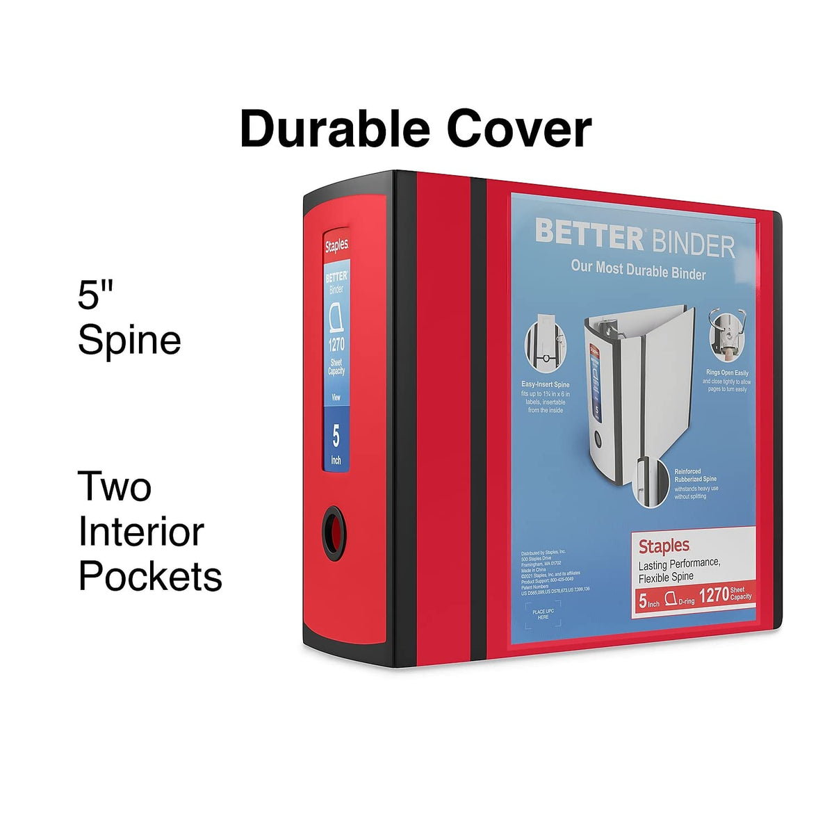 Staples Storage Binder ST55818-CC, 5-Inch – view 3