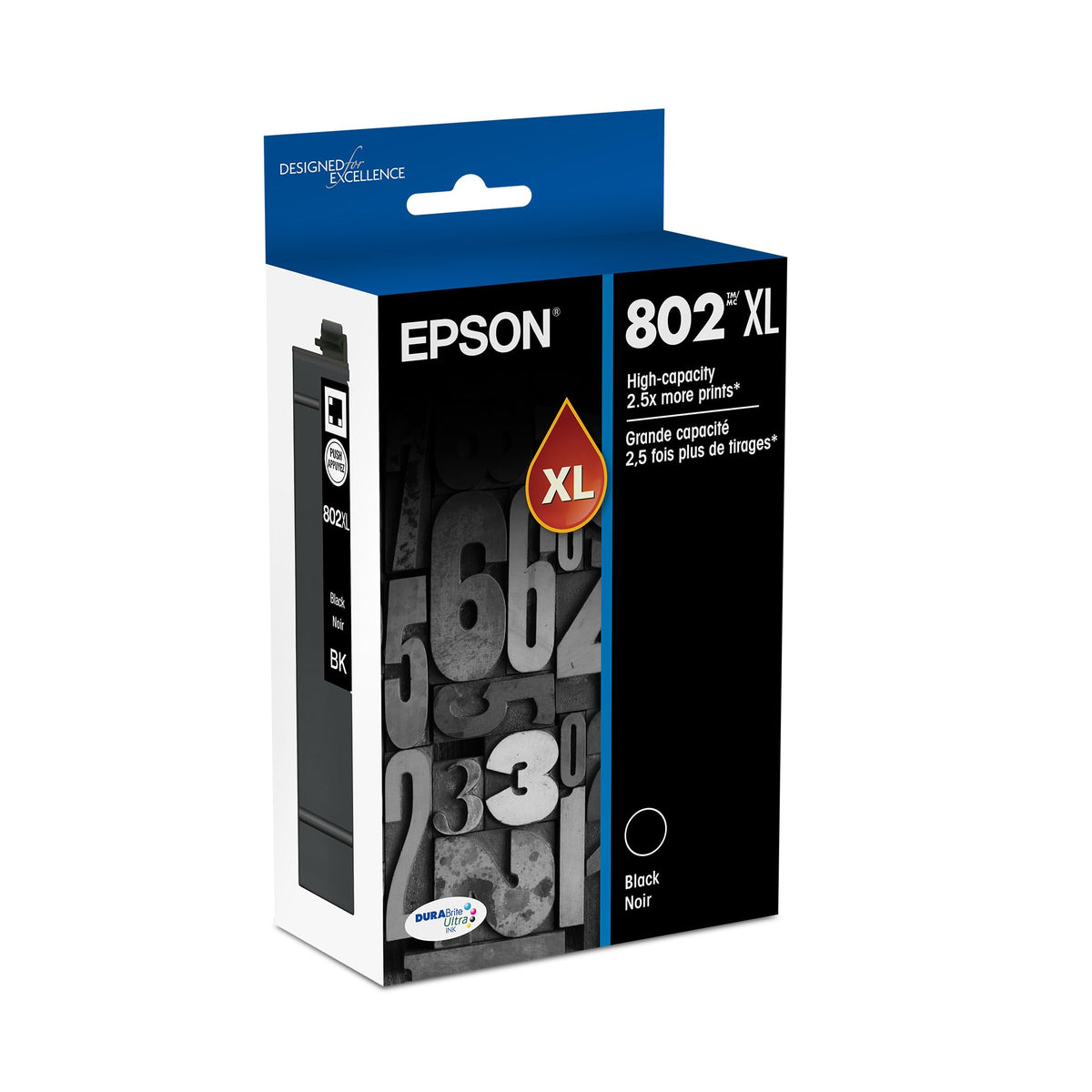 Epson Inkjet Printer Ink T802XL120, High Capacity