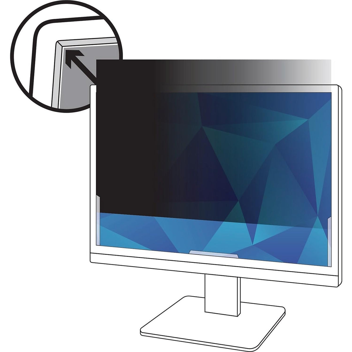 3M Screen Protector 98044054355, 24.0" Widescreen (16:9)
