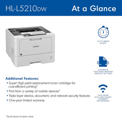 Brother Printer HLL5210DW, One Size – view 4