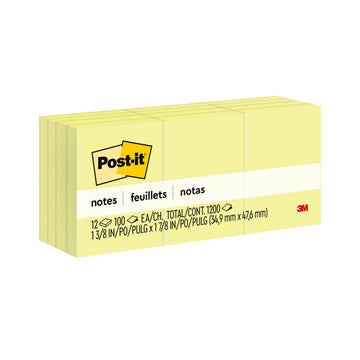 Post-it Self Stick Note 653, 1.6" x 4.6", 1080 Count