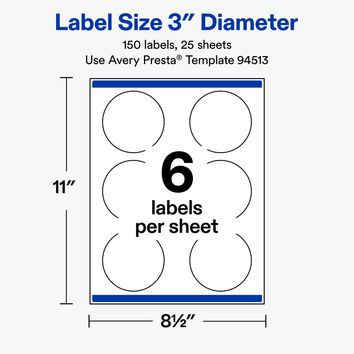 Avery Label 94513-WMP25, 3" Diameter, 150 Count – view 4