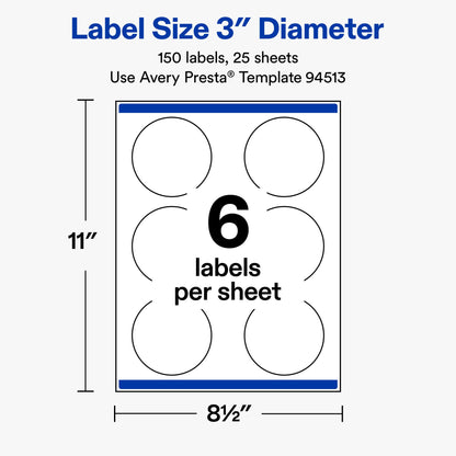 Avery Label 94513-WMP25, 3" Diameter, 150 Count – view 4