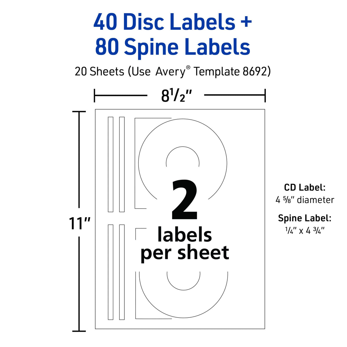 Avery Label 8692, 4.5/8 in – view 3