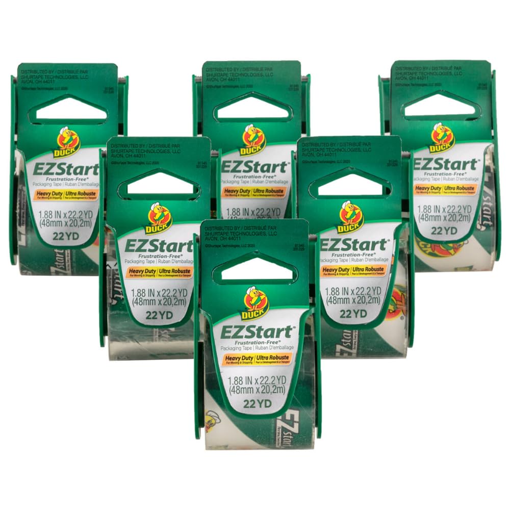 Duck Adhesive Tapes 824922/7727, 6 Rolls, 22.2 yds