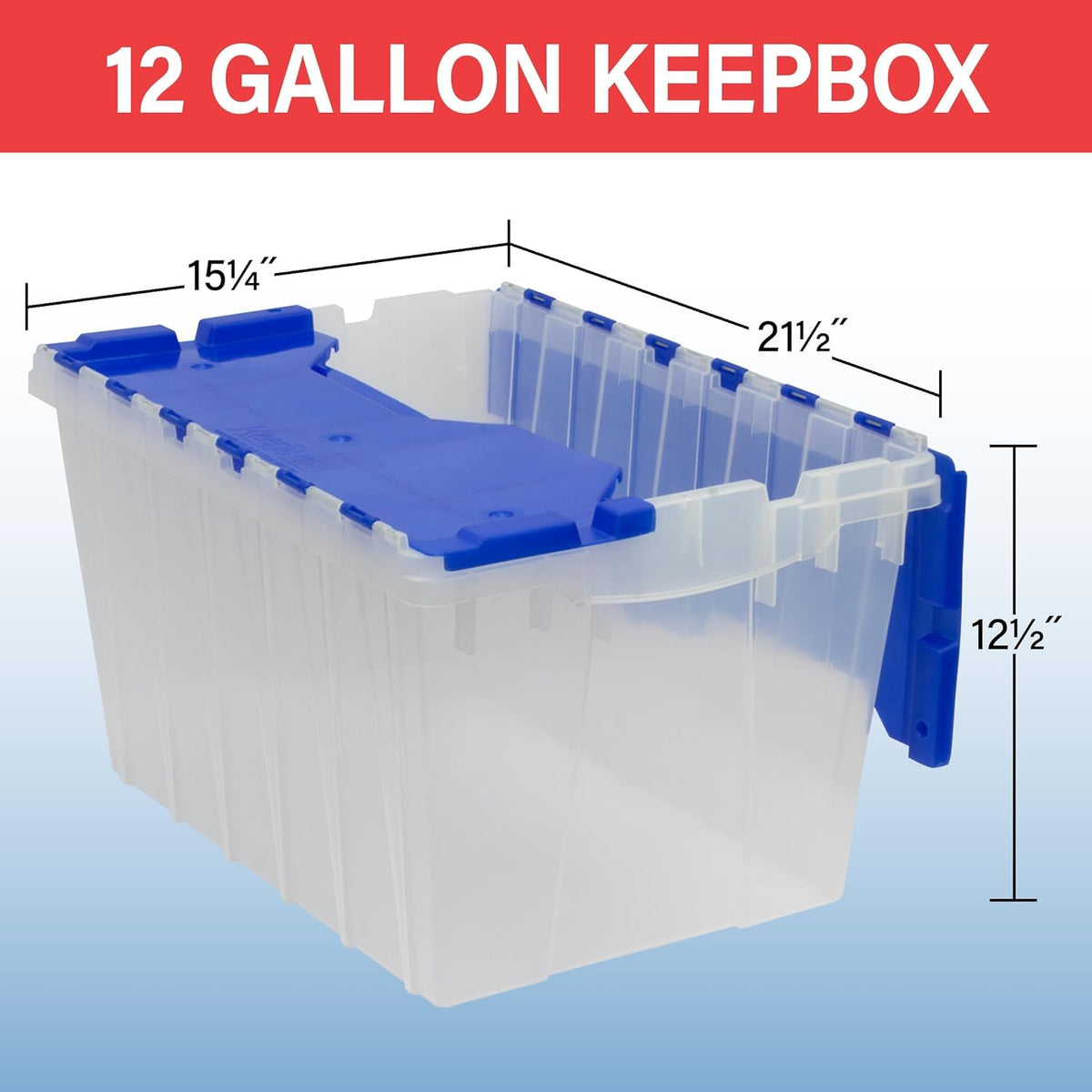 Akro-Mils Storage Box AKM66486CLDBL, 12 gal – view 3