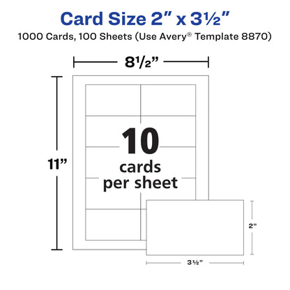 Avery Card Stock 8870, 1000 cards – view 9