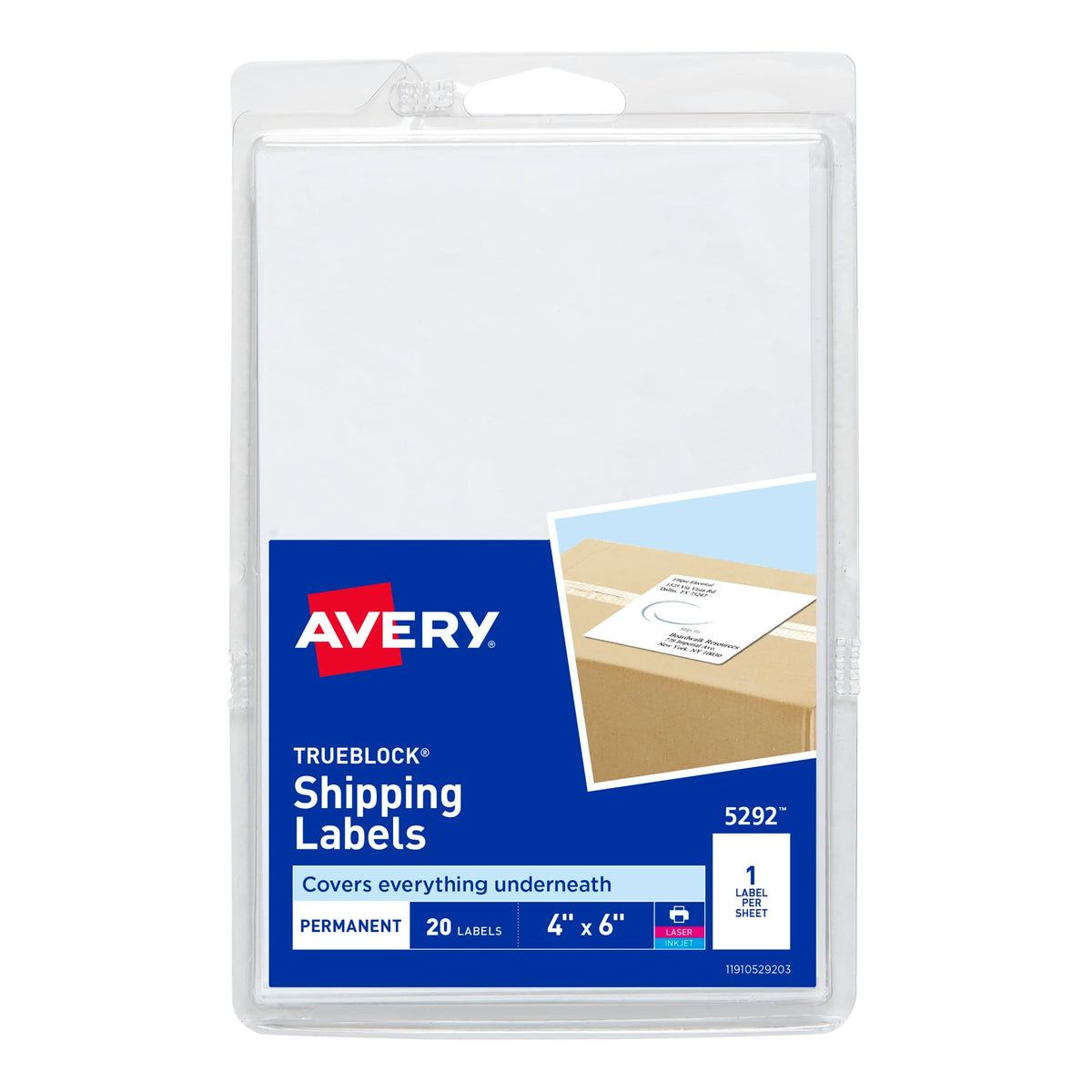Avery Label 5292, 1 Count, 20 Count