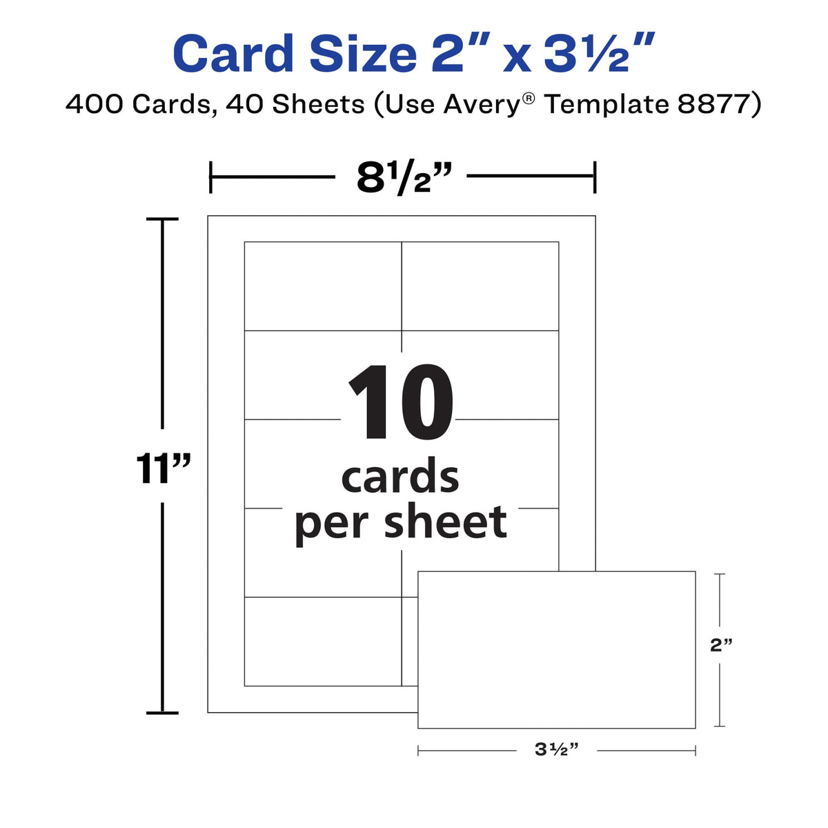 Avery Card Stock 8877, 400 cards – view 9