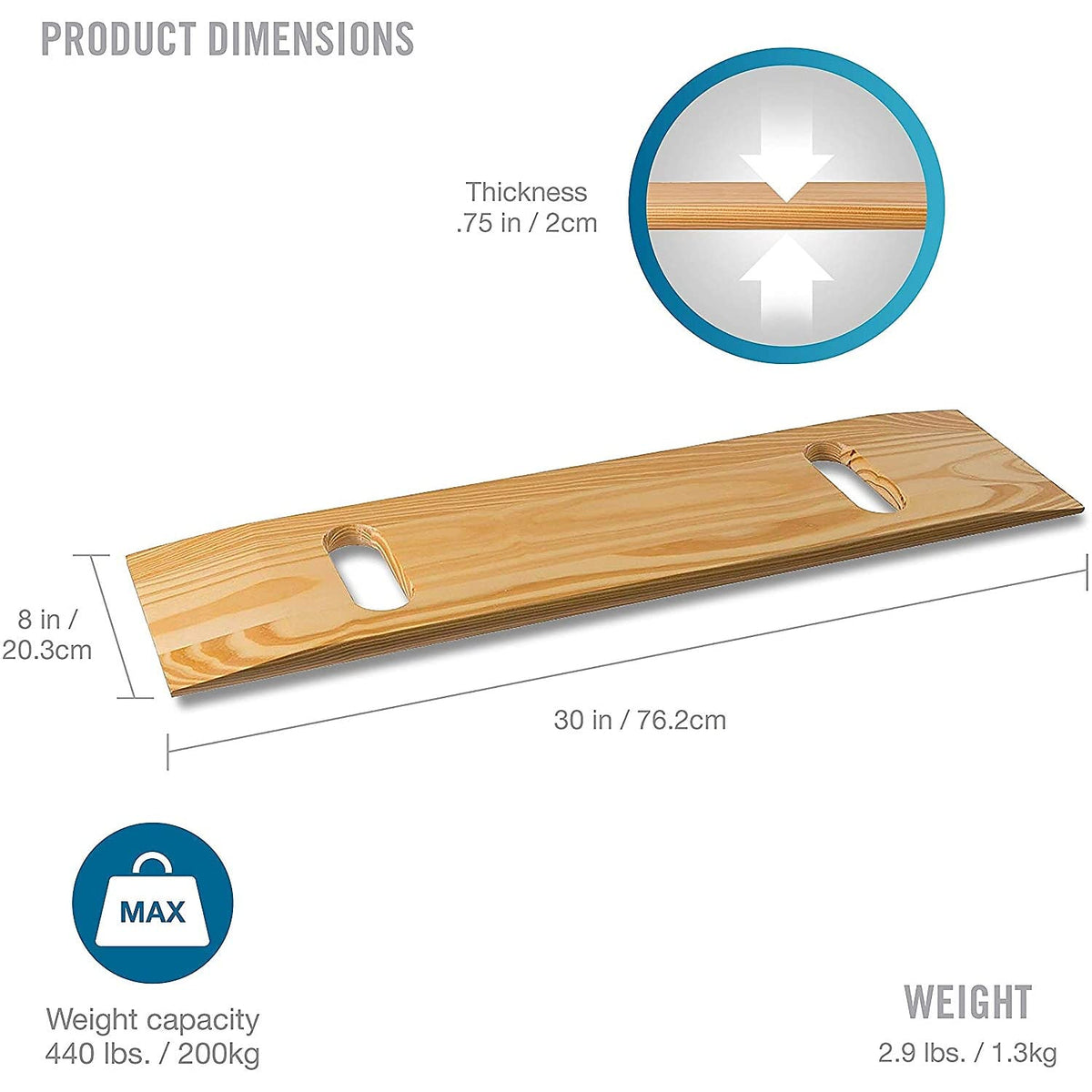 DMI Health Personal Care 518-1756-0400, 30" x 8" – view 2