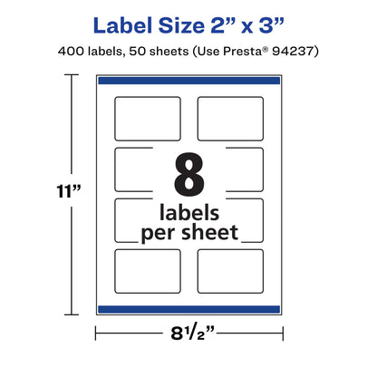 Avery Label 94237-WMF50, 2" X 3", 400 Count – view 5
