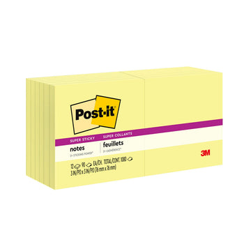 Post-it Self Stick Note 65412SSCY, 12 Pads