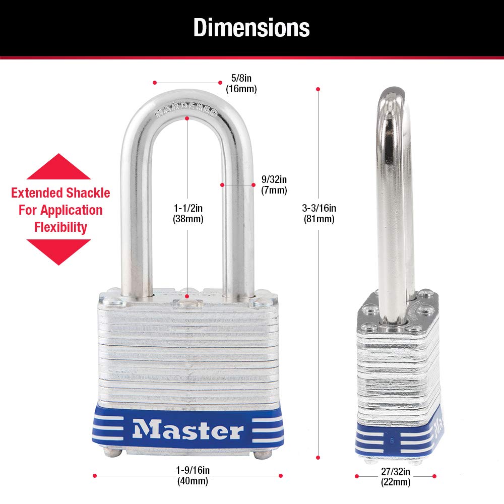 Master Lock 3DLF, 1-1/2" shackle – view 7