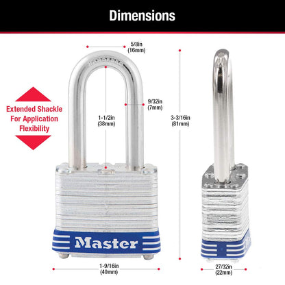 Master Lock 3DLF, 1-1/2" shackle – view 7