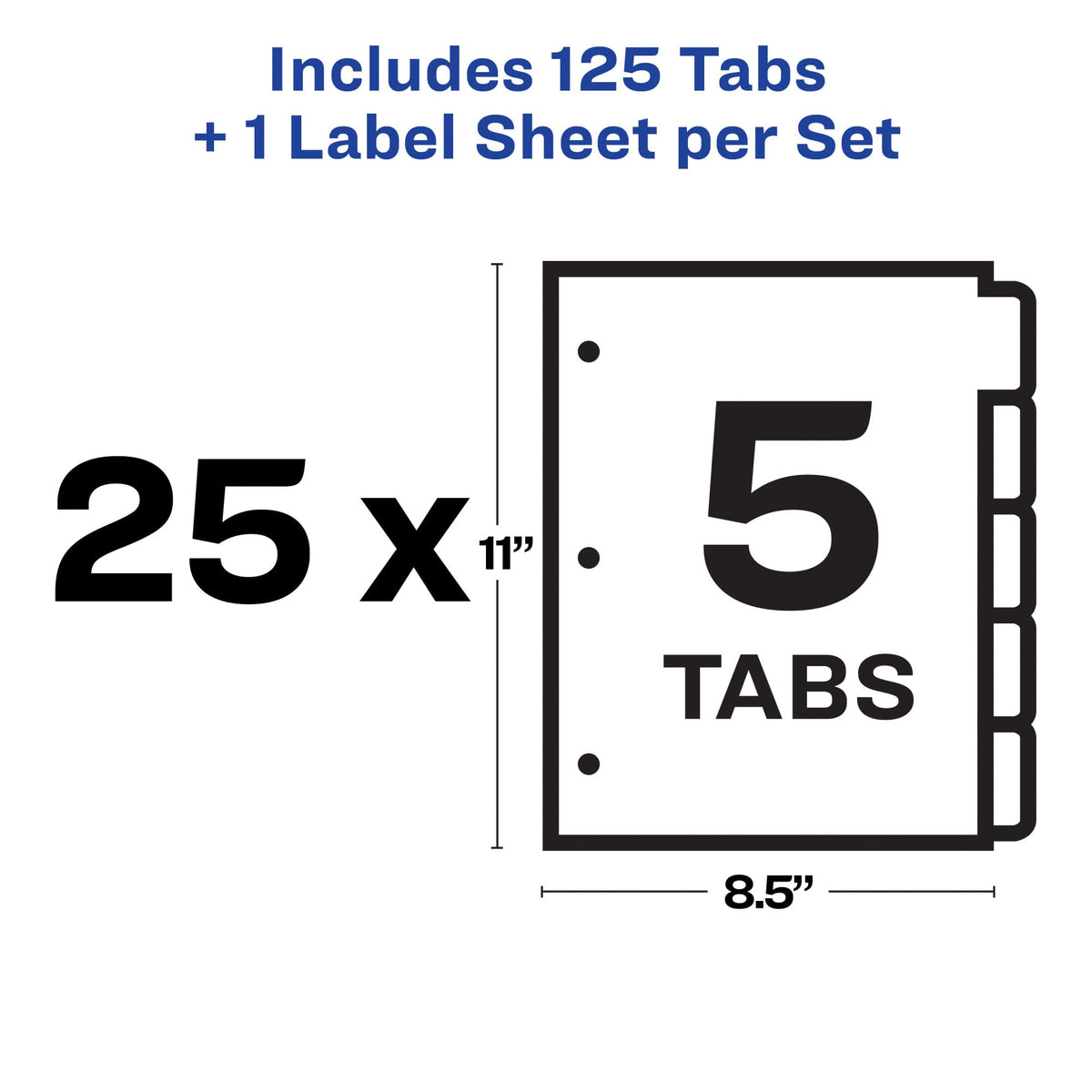 Avery Binder Divider 11446, 5 tab, 125 Count – view 5