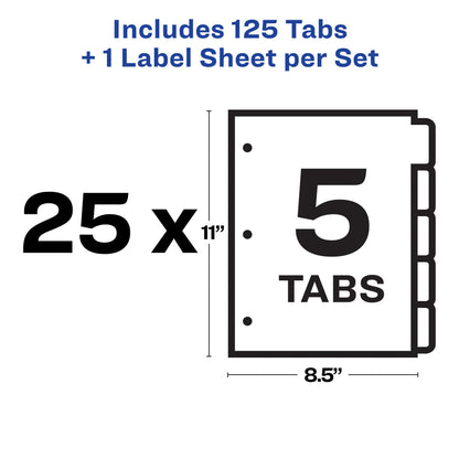 Avery Binder Divider 11446, 5 tab, 125 Count – view 5