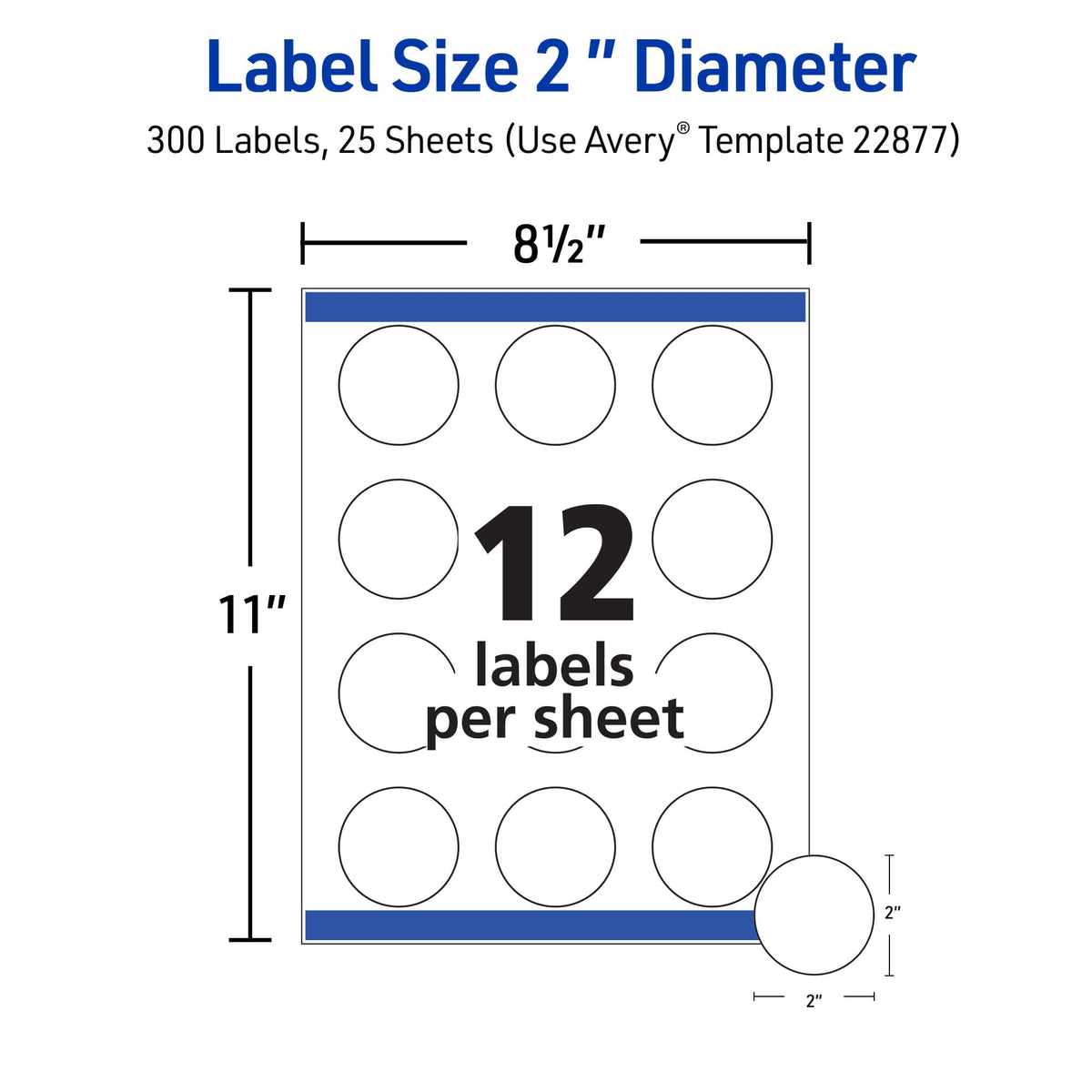 Avery Label 22877, 2 inch diameter, 300 Count – view 7