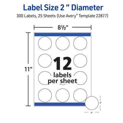Avery Label 22877, 2 inch diameter, 300 Count – view 7