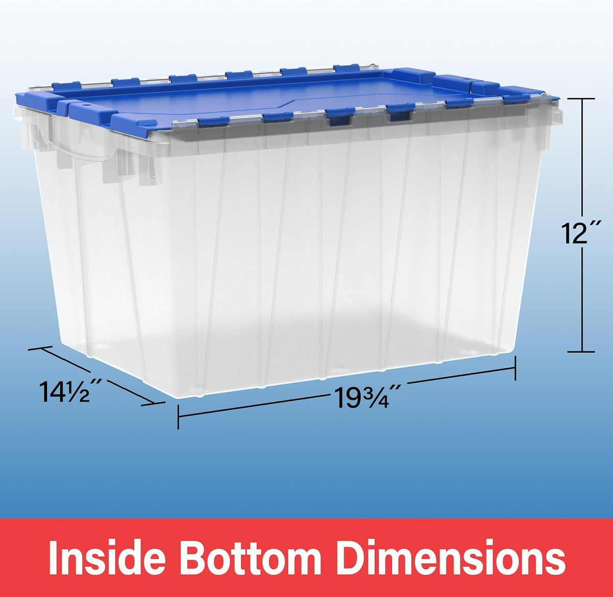 Akro-Mils Storage Box AKM66486CLDBL, 12 gal – view 6