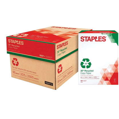 Staples Print Copy Paper, 8.5'' x 11'', 30 Count