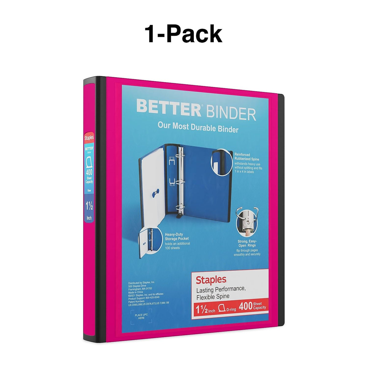 Staples Storage Binder 13569/55859, 1.5-Inch – view 6