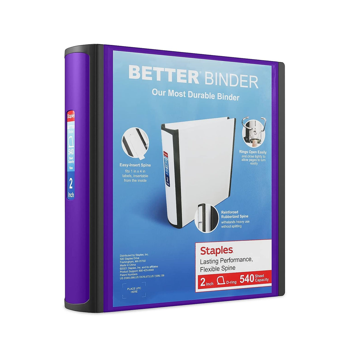 Staples Storage Binder 20247/55879, 2-Inch