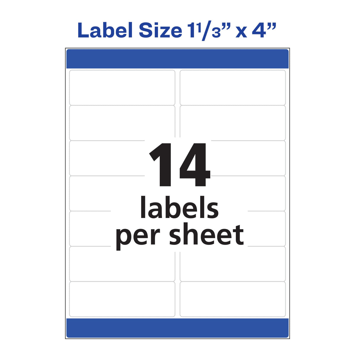Avery Label 5262, 1-1/3" x 4", 350 Count – view 5