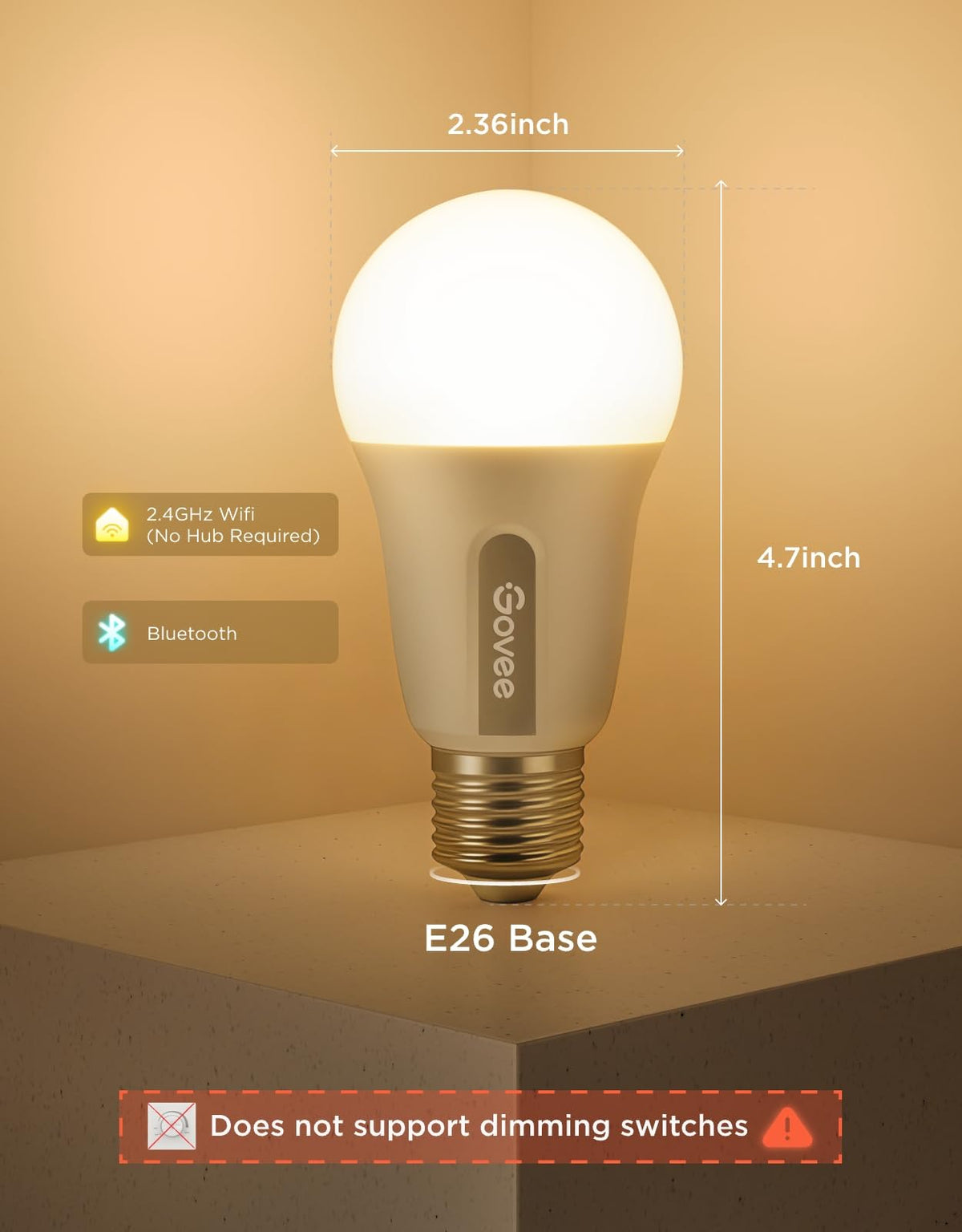 Govee Light Bulb B60081C3, 2.36 x 4.7 in – view 7