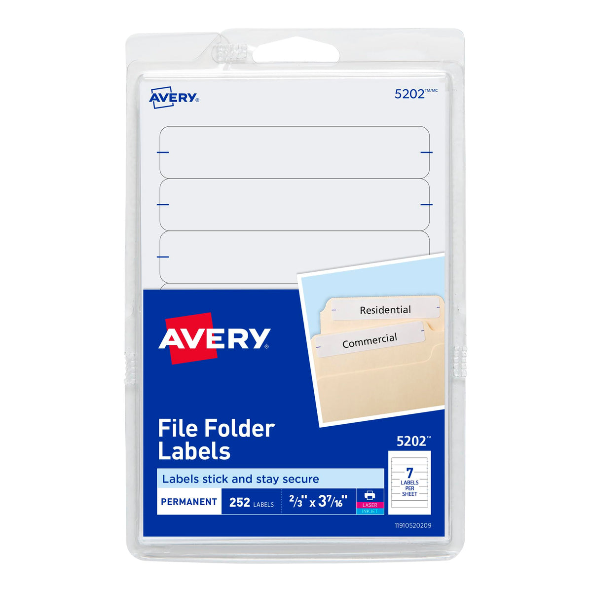 Avery Label 5202, 4" x 6", 252 Count