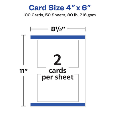 Avery Card Stock 8386, 4" x 6", 100 Count – view 7
