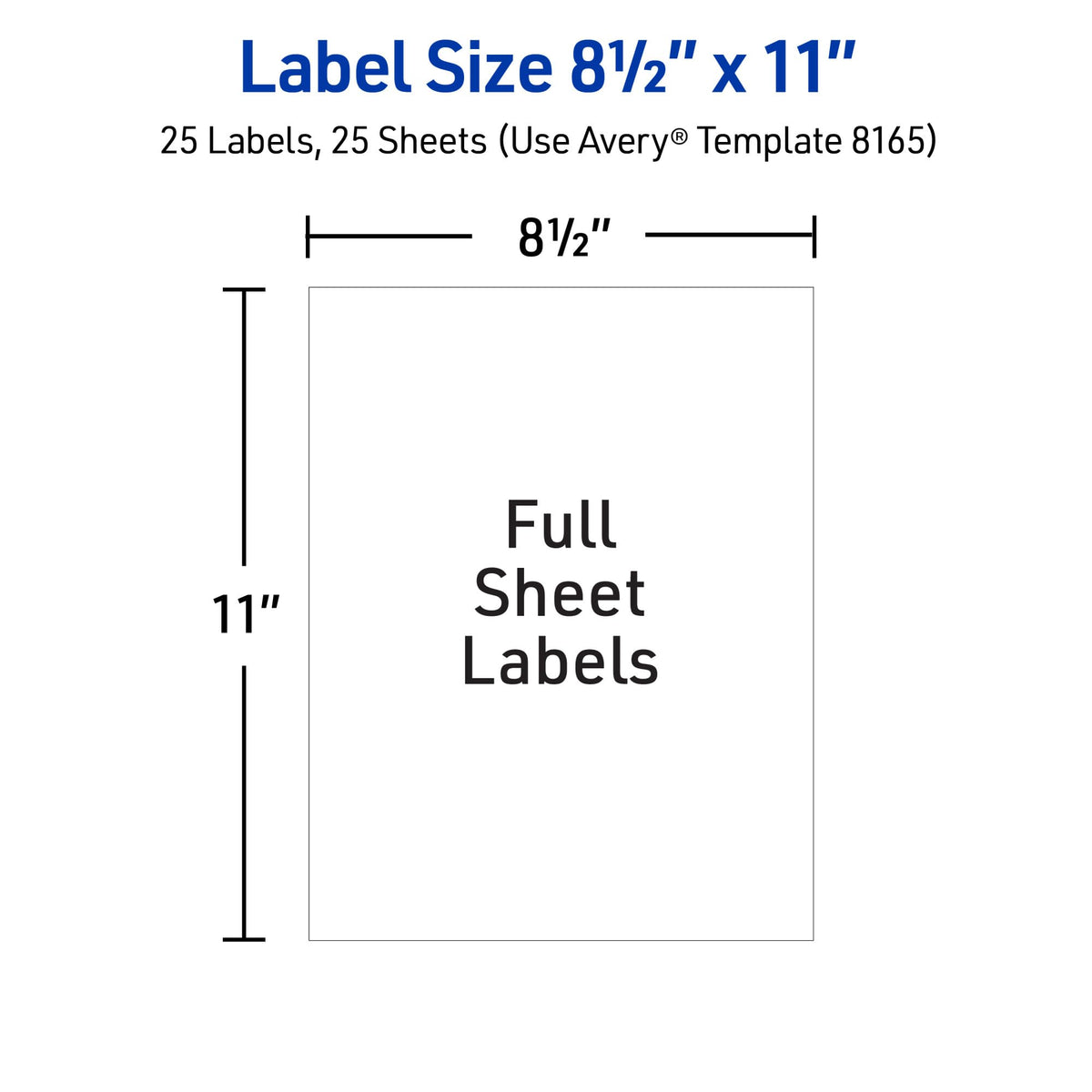 Avery Label 8165, 8 1/2" x 11", 25 Count – view 6