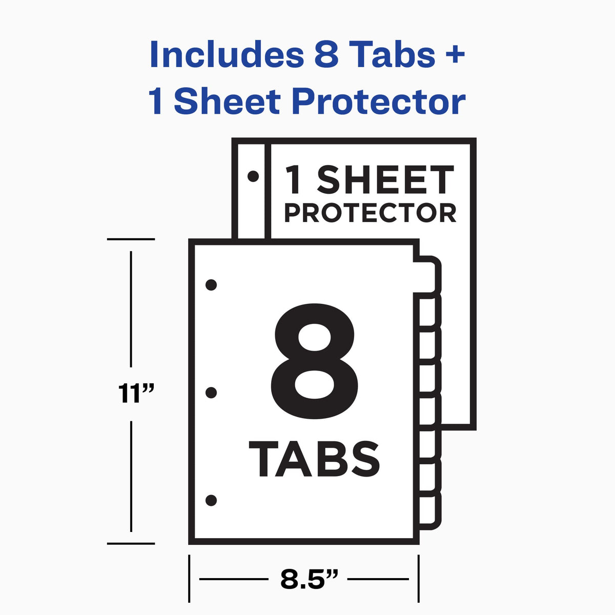 Avery Binder Divider 16741, 8 Tab – view 3