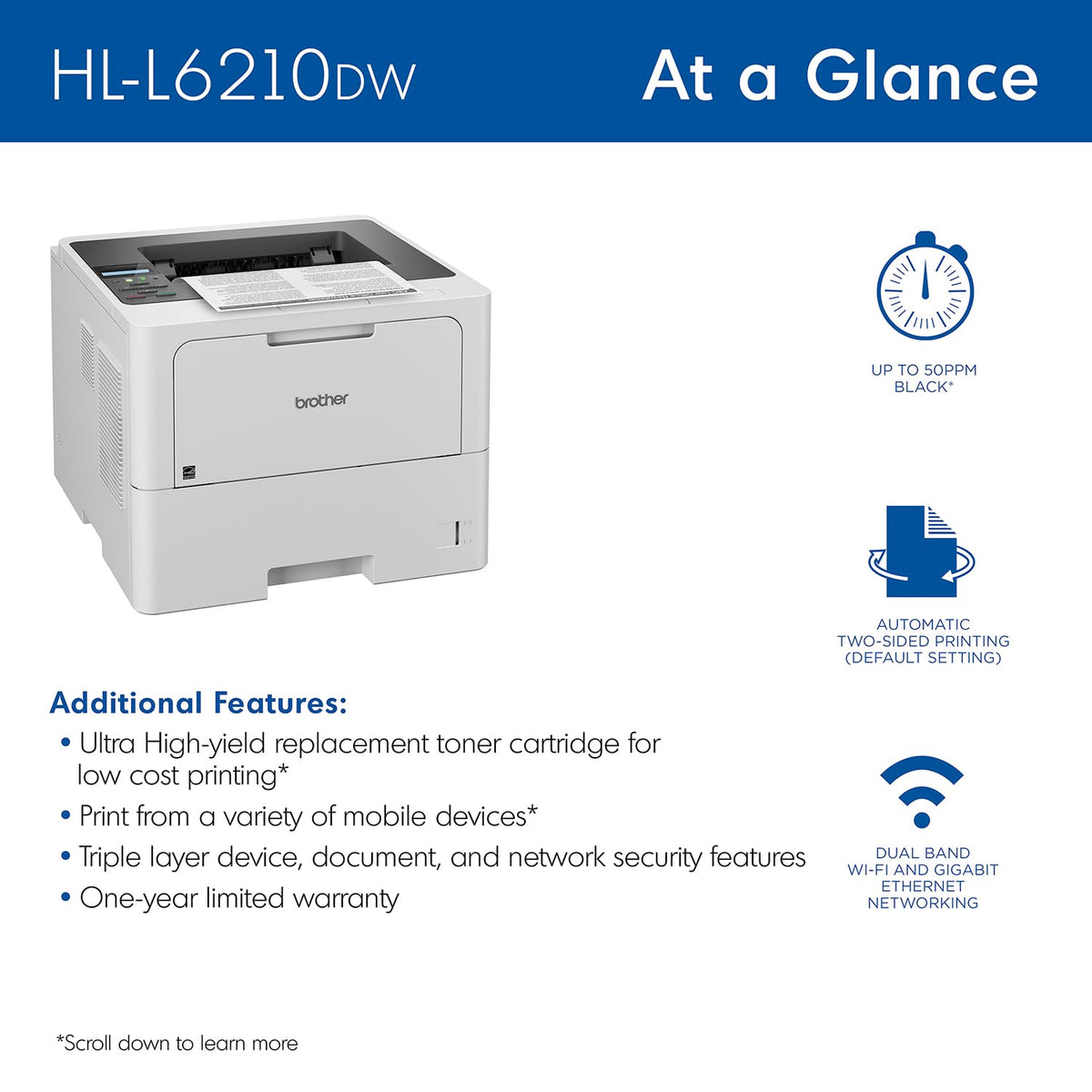Brother Printer HLL6210DW, One Size – view 4
