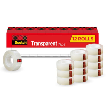 Scotch Adhesive Tapes 600K12, 12 Rolls