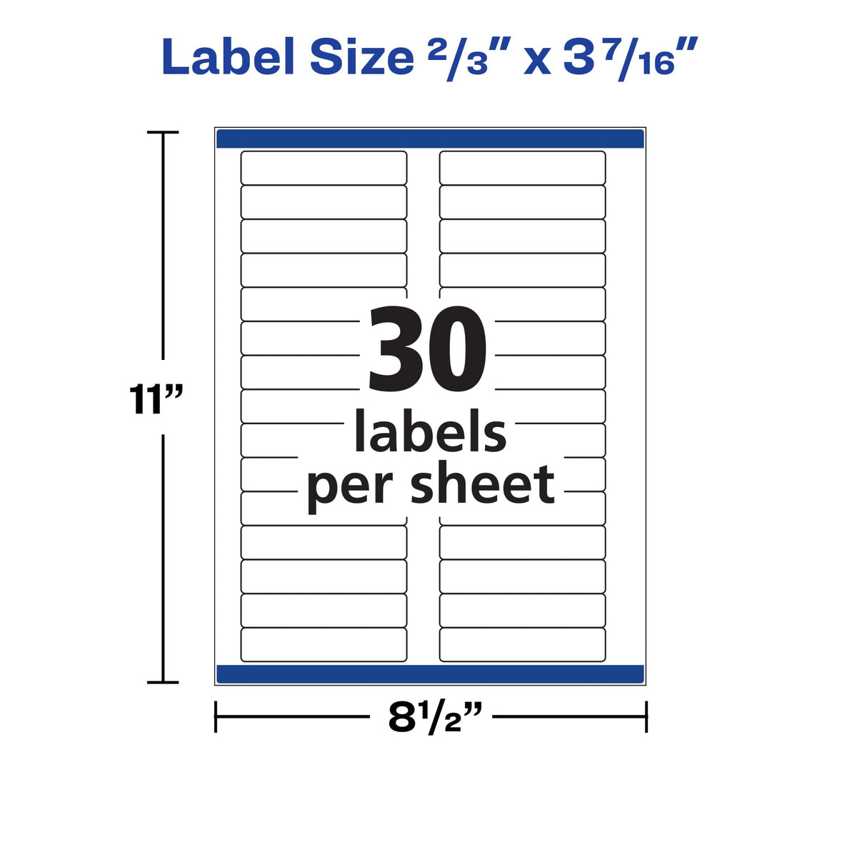 Avery Label 8366, 2/3 in. X 3-7/16 in., 750 Count – view 5