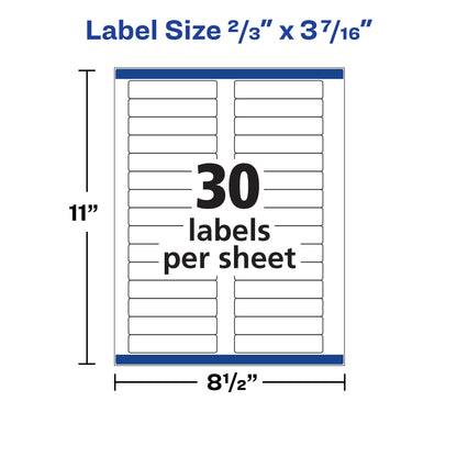 Avery Label 8366, 2/3 in. X 3-7/16 in., 750 Count – view 5