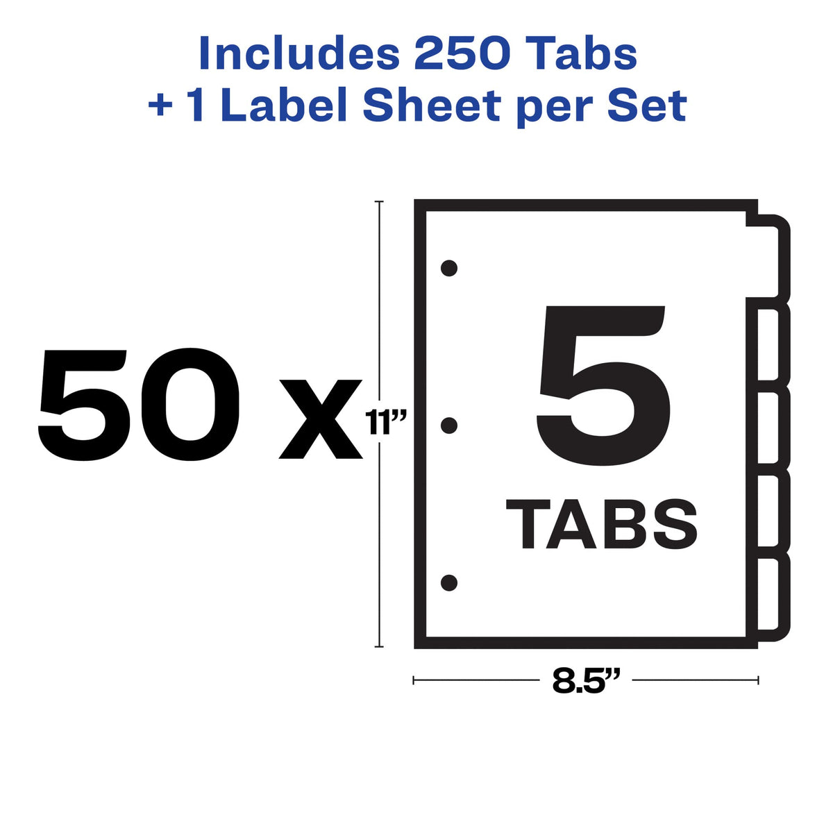 Avery Binder Divider 11556, 5 tab, 50 Count – view 4